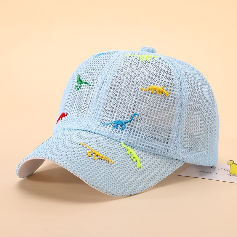 Dinosaur Embroidered Mesh Baseball Cap for Kids