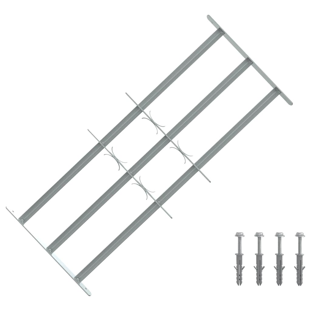 Adjustable Window Grille with 2 Crossbars 500-650 Mm