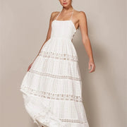 Niche Resort-style Sexy Stretch Bandeau Camisole Maxi Dress