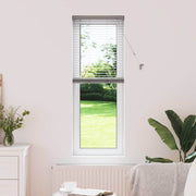 Window Blind with Curtains, Silver; Window Blind with
