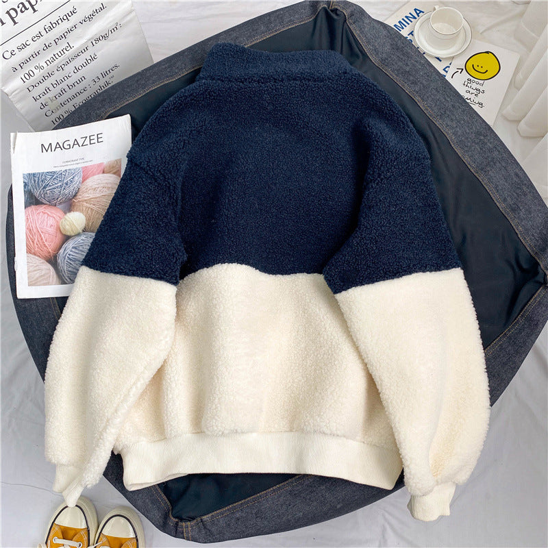 Cozy Plush Semi-High Collar Warm Winter Coat