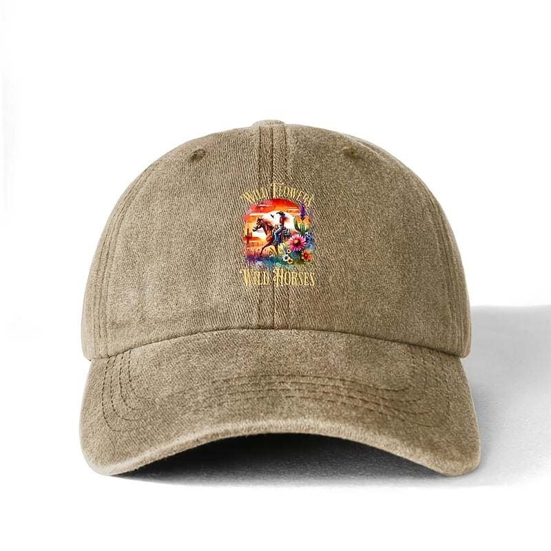 Western Slim Fit Baseball Cap with Sun Protection for Kids