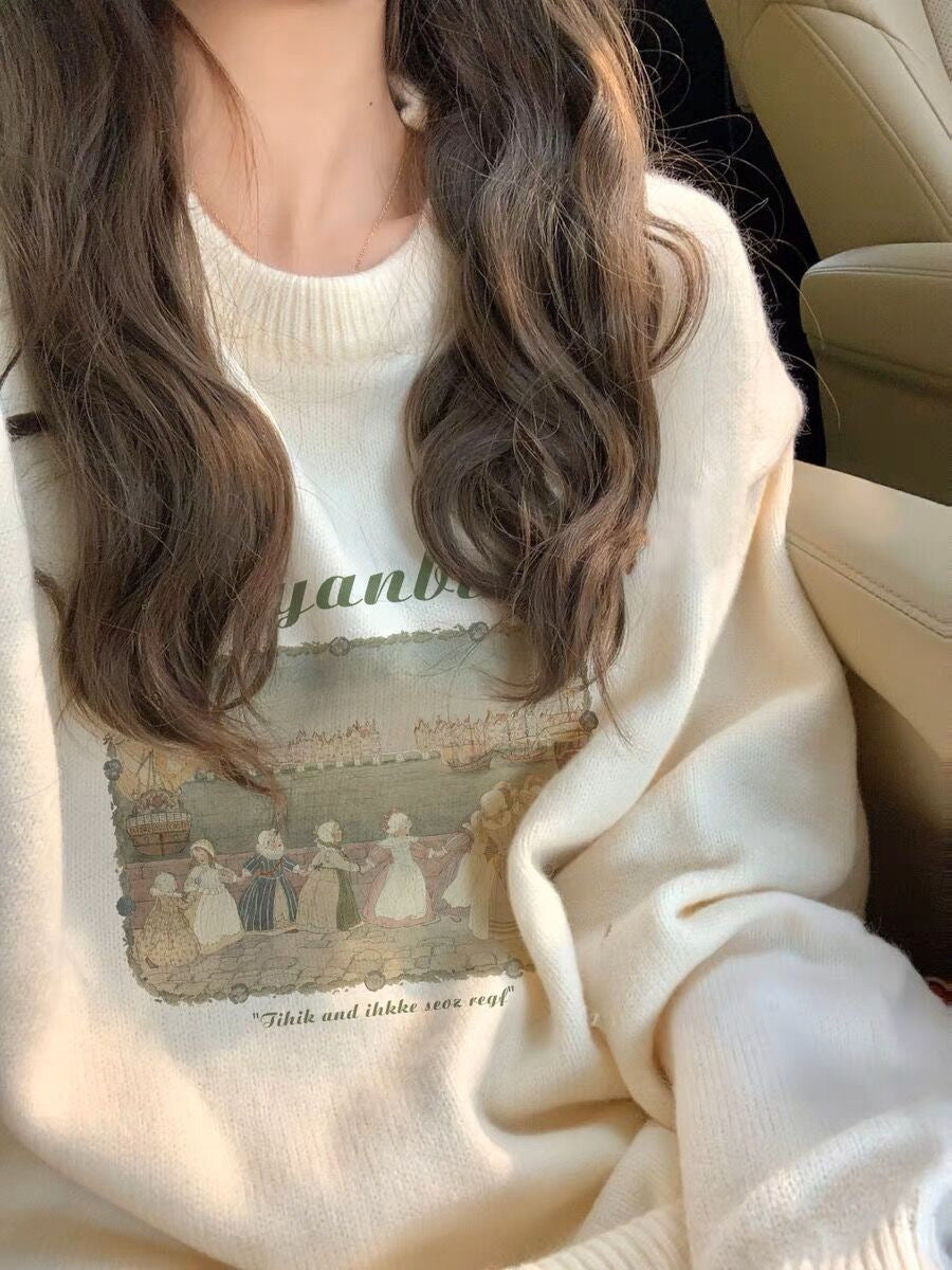 Chic Retro Sleeveless Pullover Sweater for Women
