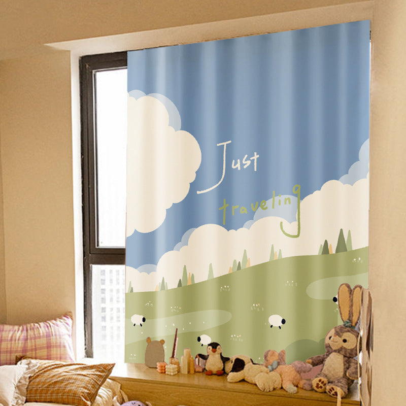 Printed Velcro Cabinet Curtain Cartoon Children's Room