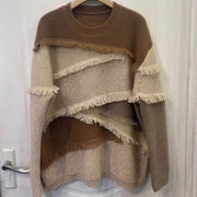 Thickened Tassel Design Knit Sweater for Fallwinter, New Styleouterwear or Layering Piece for Women