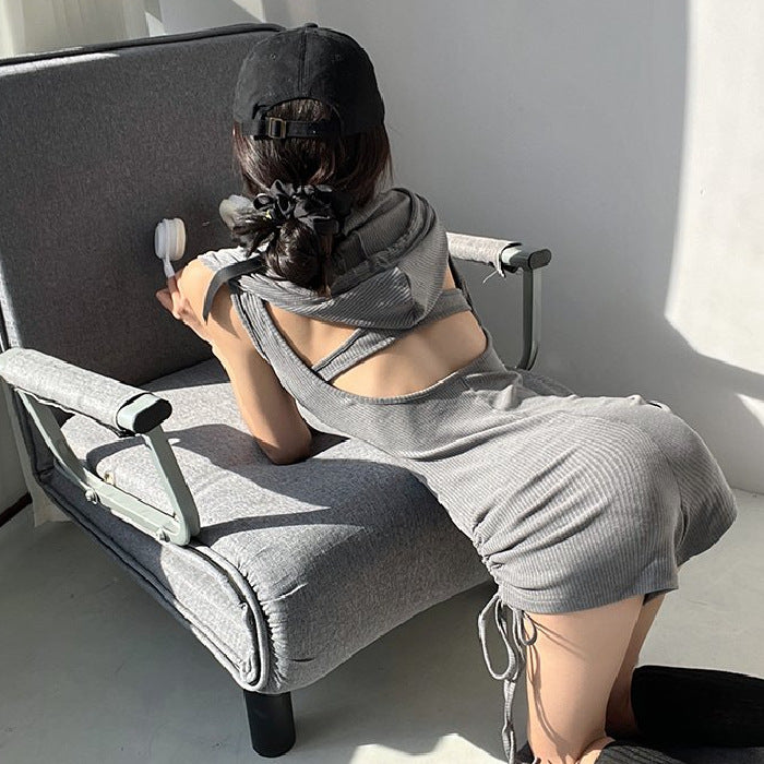 Hooded One-Piece Romper with Shorts