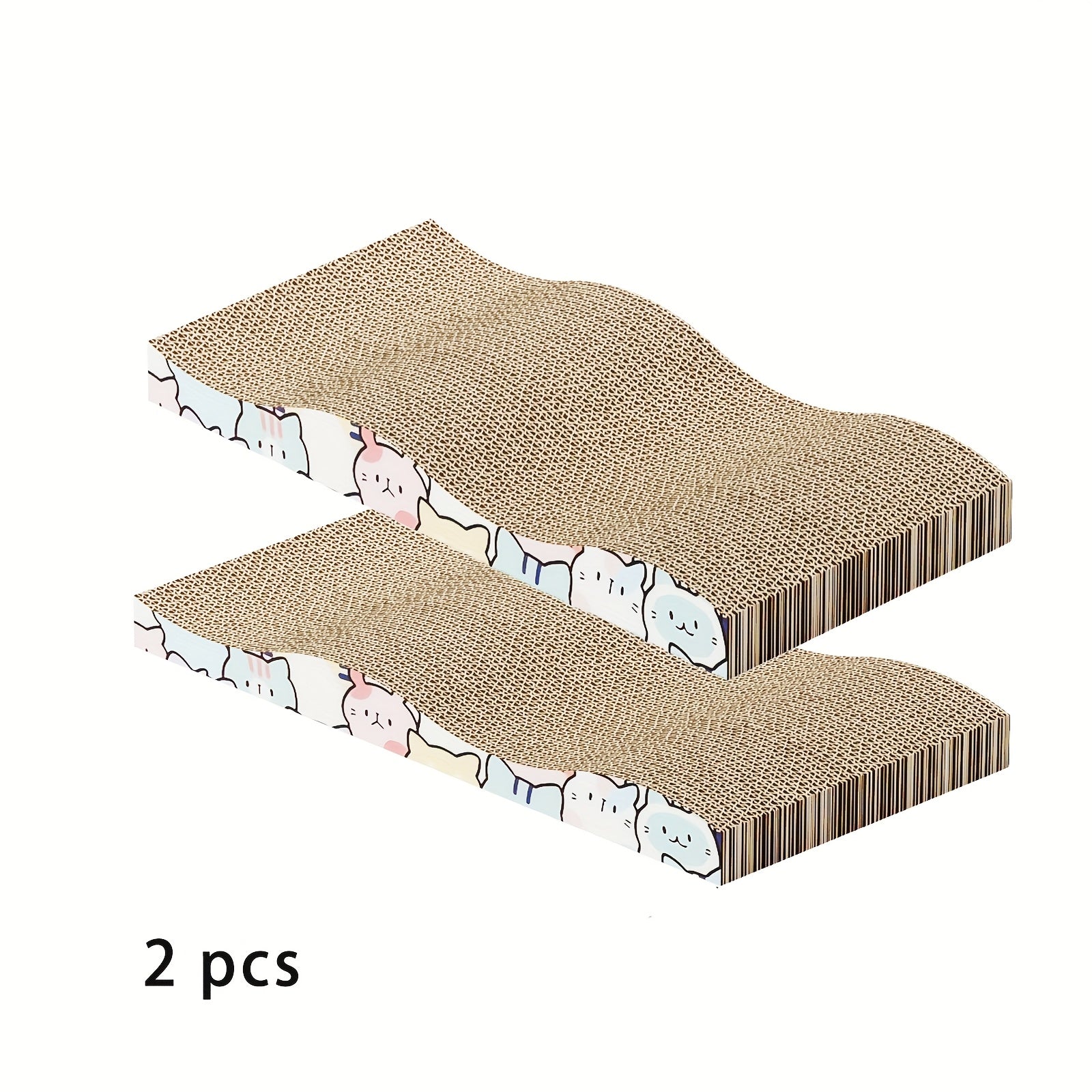 5/3/2/1pcs Oversized Corrugated Cardboard Cat Scratch-off Board, Double-sided Scratch-off, Anti-slip Base, Thickened And Durable Design Suitable For Indoor Cats, Furniture Protection And Claw Care,