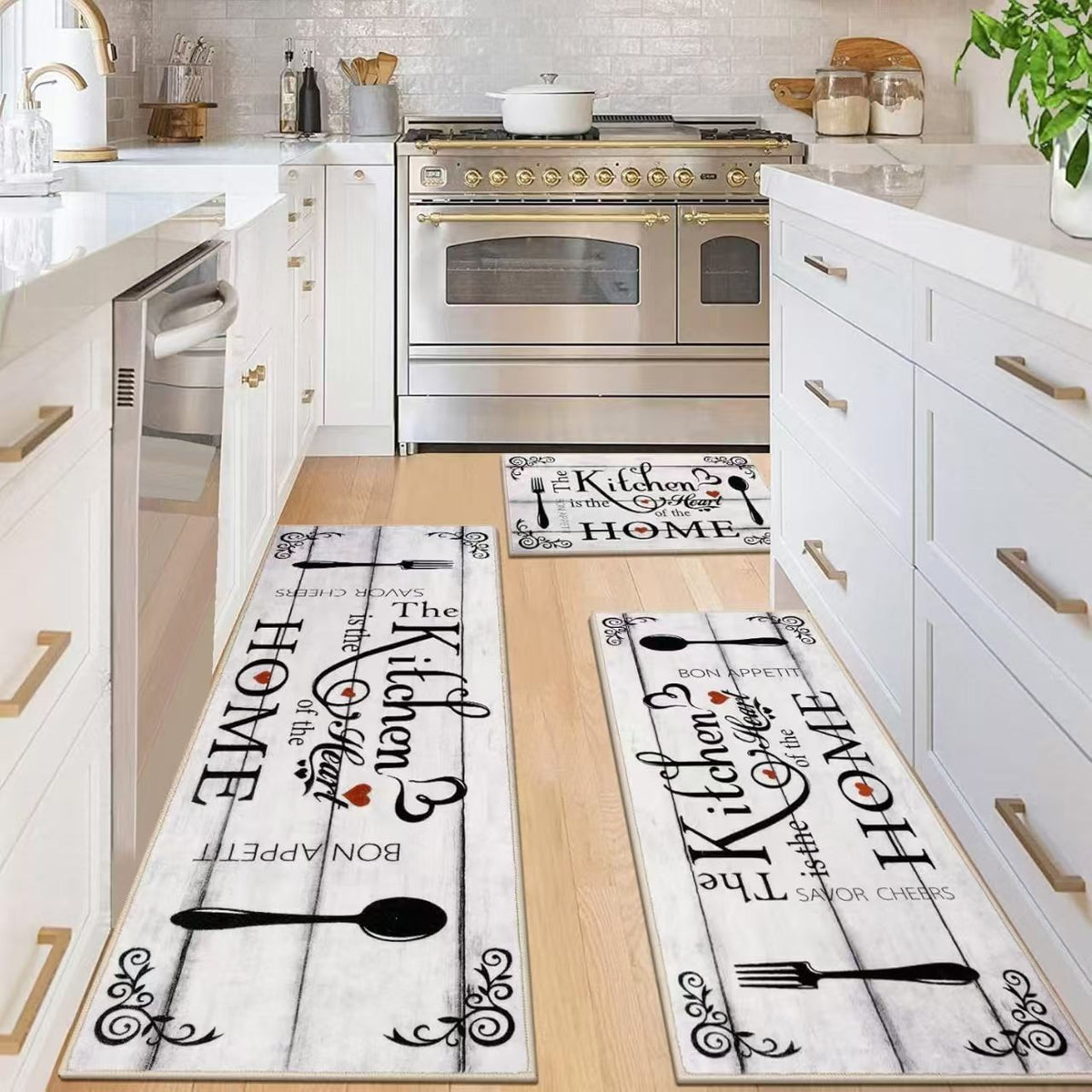 Simple American-style Kitchen Mat for Home Use