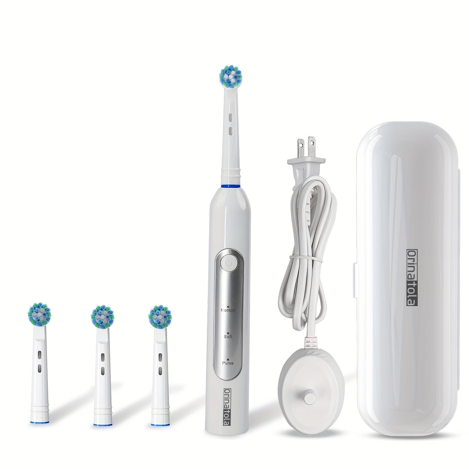 Electric Toothbrush Set with 3 Cleaning Modes and Travel Case