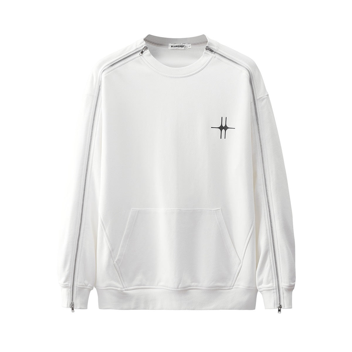 Letter Print Zipper Pullover Sweatshirt