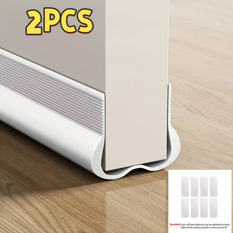 [Door Draft Stopper] 2pcs Door Draft Stopper - Soundproof Windproof Seal for Indoor/Outdoor Doors, Available in Deep Brown/Grey/White/Black - Ideal for Under Door Gap Seals