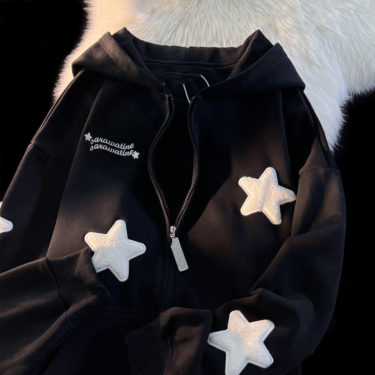 Cosmic Starry Sky Velvet Cardigan Sweatshirt