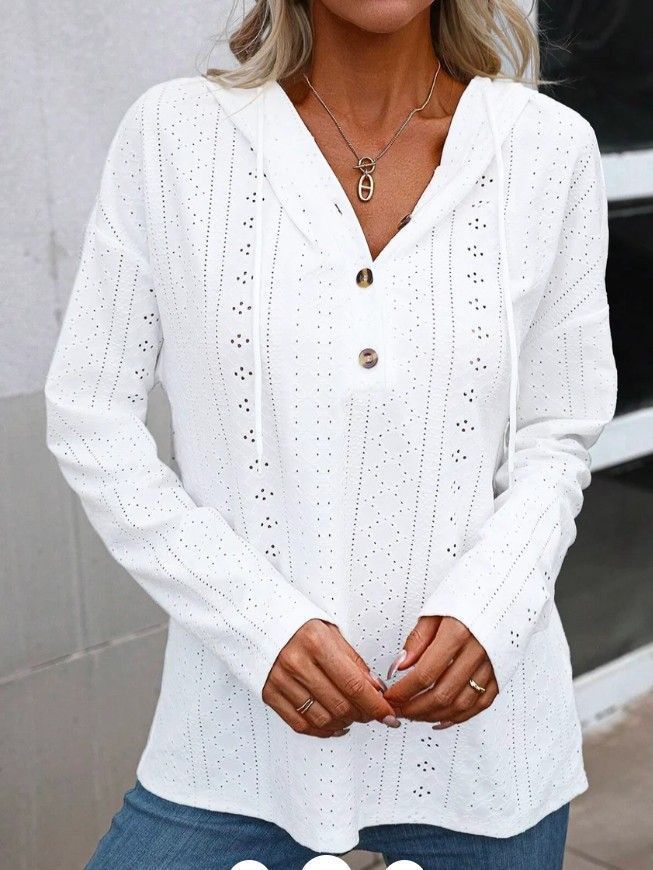 Chic Hollow Knit Long-Sleeve Sweater for Women