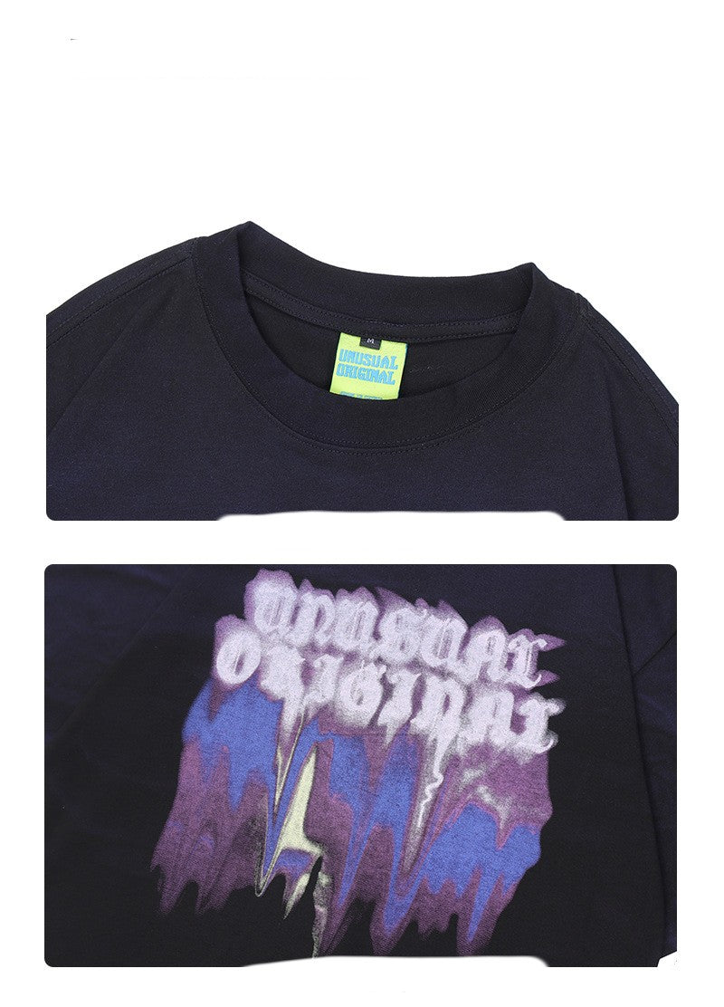 Retro Letter Graphic Short Sleeve Tee