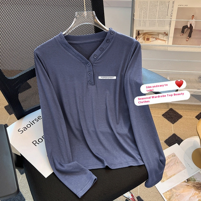 Women's Slim-Fit Thermal Long Sleeve Pullover
