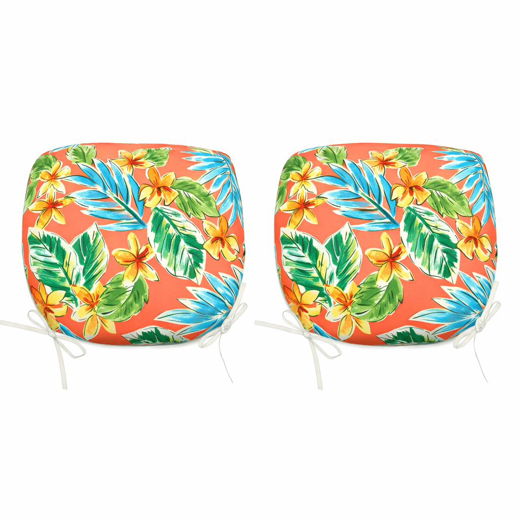 SAME ASW419P464794Outdoor Patio Chair Cushions, Water-Repellent U-Shape Thick Foam Seat Cushions with Ties, 17"x16"x2" All-Weather Cushions for Garden, Patio & Dining Chairs Set of 4 -Bright Coral Pink