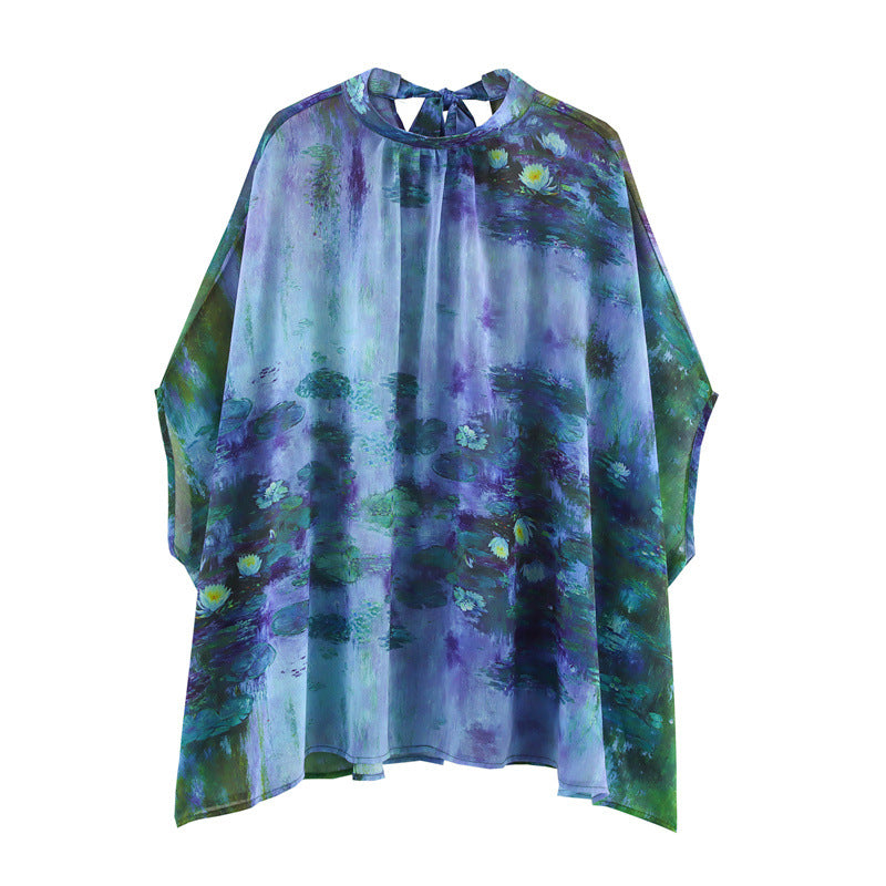 Women's Stylish Simple And Versatile Batwing Sleeve Shirt