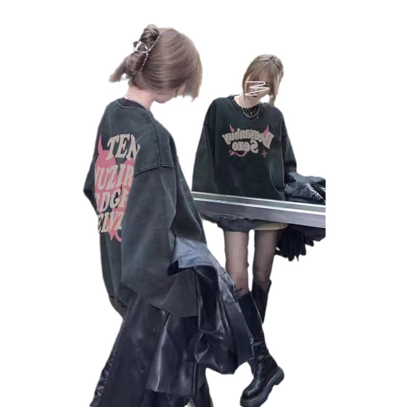 Women's Vintage Retro American Style Casual Loose Sweater