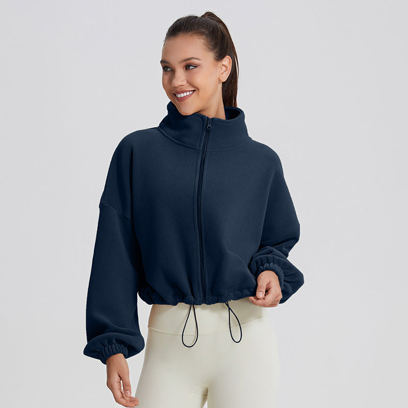 Women's Cozy Fleece Lapel Casual Sweatshirt
