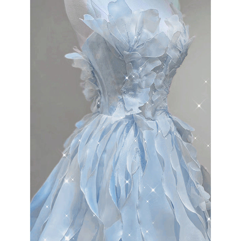 Ethereal Strapless Trendy Banquet Gown