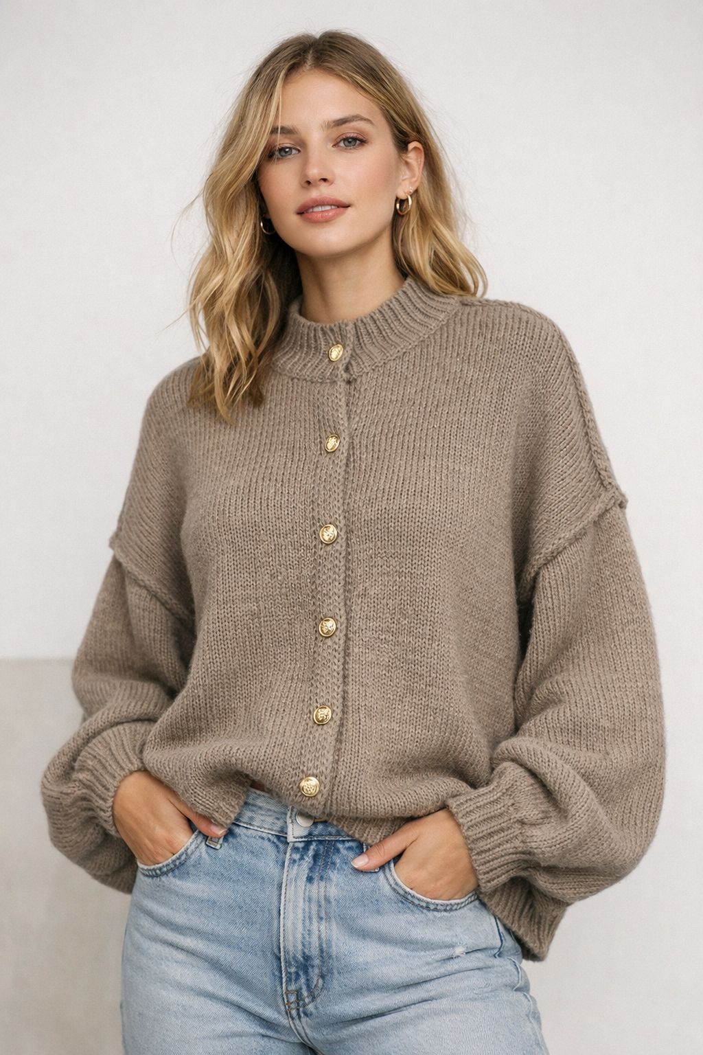 Casual Thickened Cardigan Sweater for Women