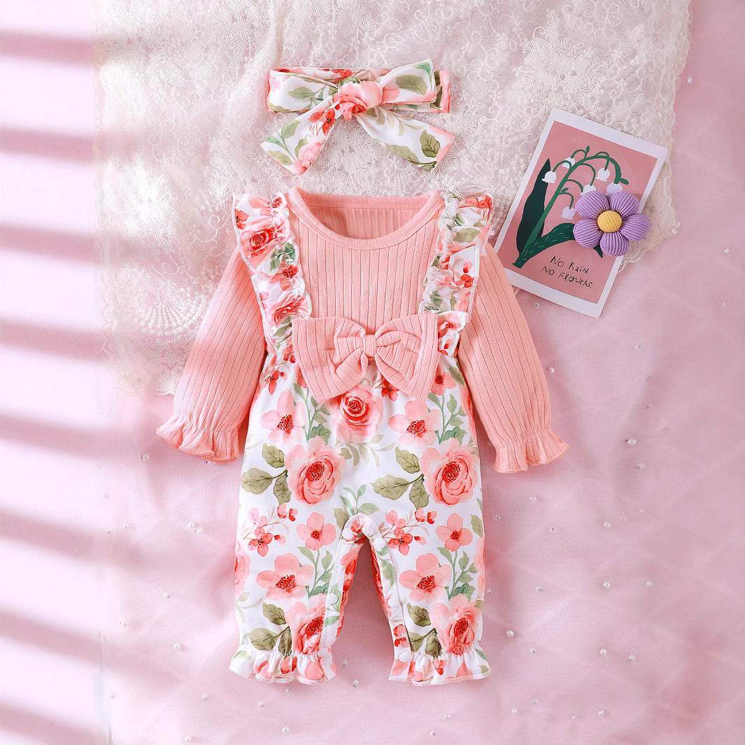Floral Romper for Women - Long Leg Style