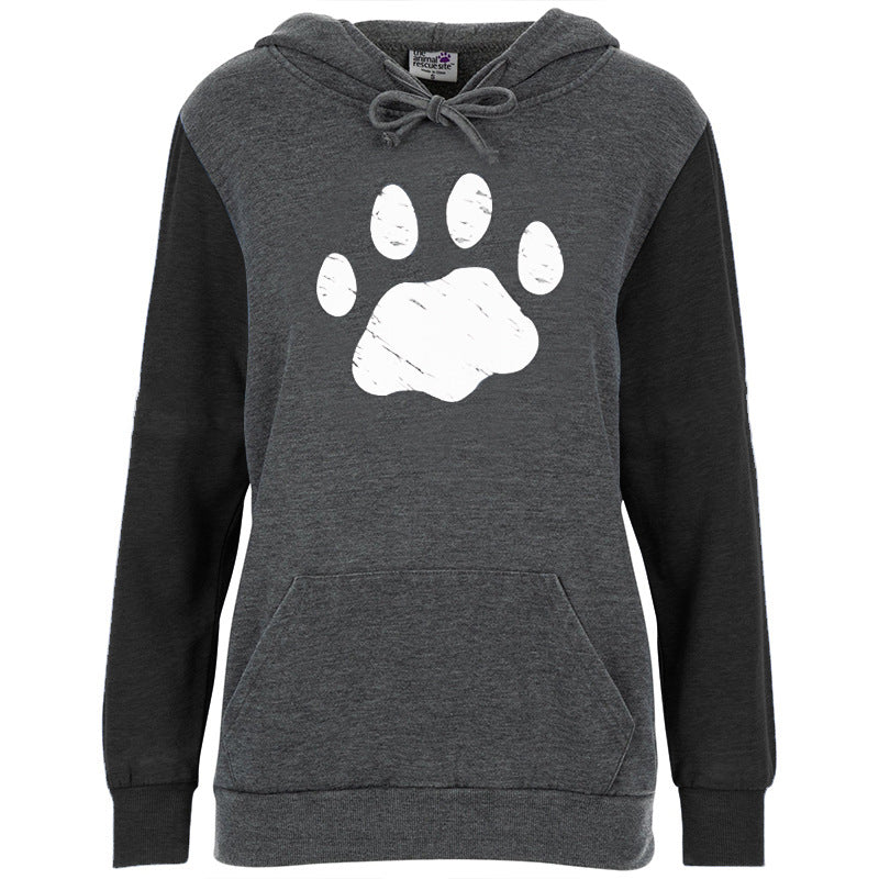 Women's Long-sleeved Hooded Sweater Printed Pullover Coat