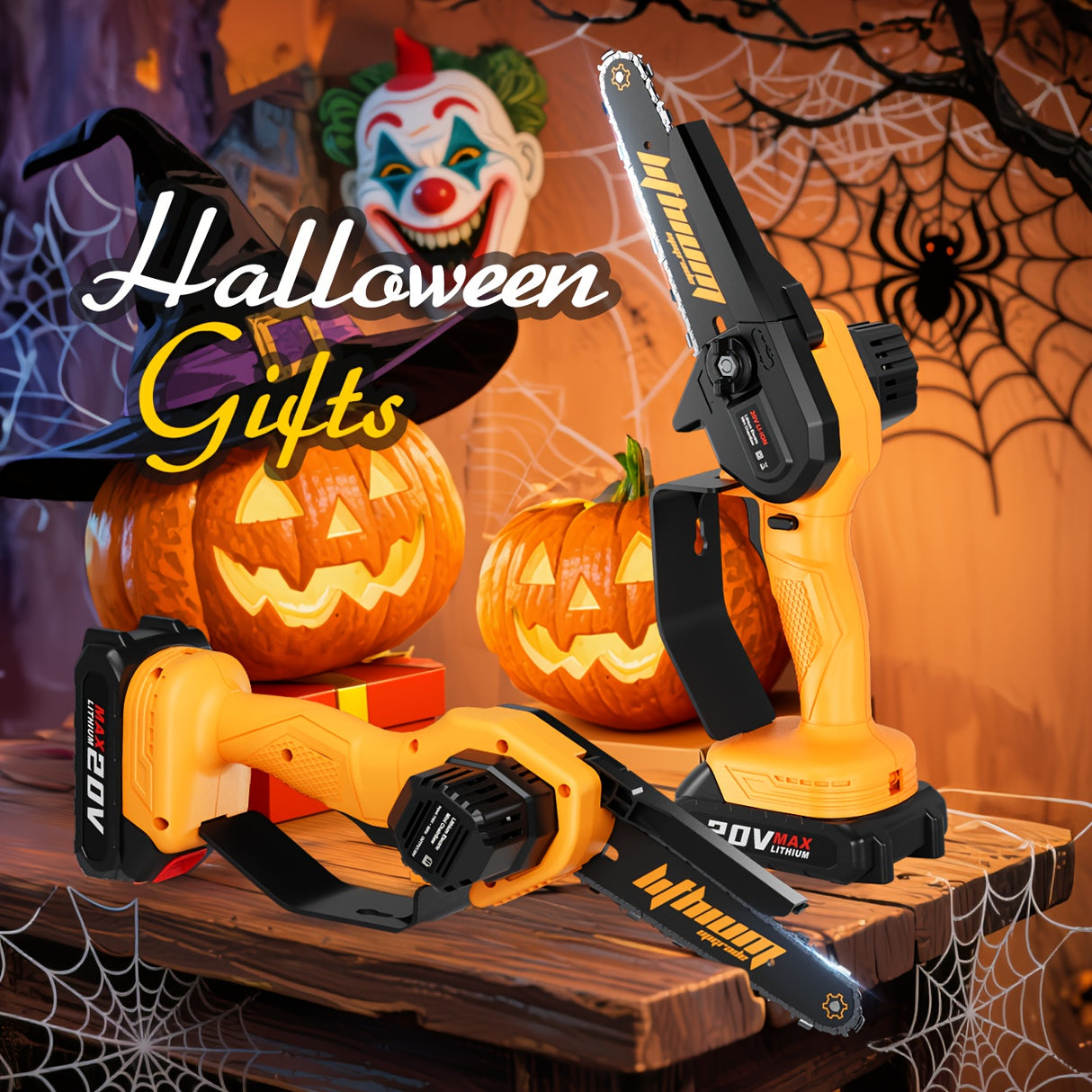 6Inch Cordless Mini Chainsaw Sale Clearance-Upgraded Pole Saw-With Fast Charging Lithium Battery, Safety Guard, For Tree Branches, Garden, Household, Firewood Cutting-Ideal Gift For DIYers, Landsca...