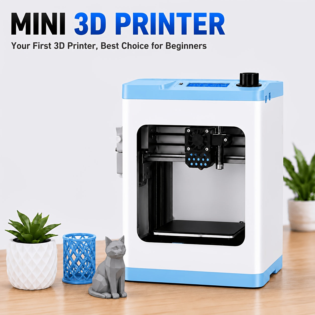 Mini 3D Printer with Wi‑Fi Cloud Printing, Fully Assembled Auto‑Leveling and Enhanced Extruder with Auto Filament Loading