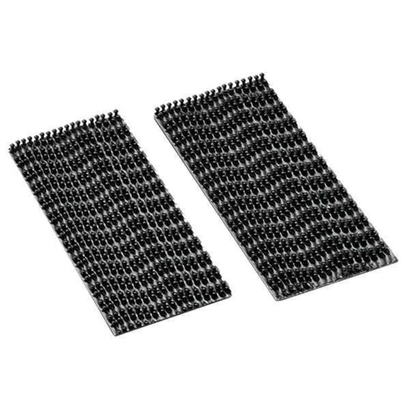 Reclosable Rubber Adhesive Fastener Shapes - Black, 100 Pack