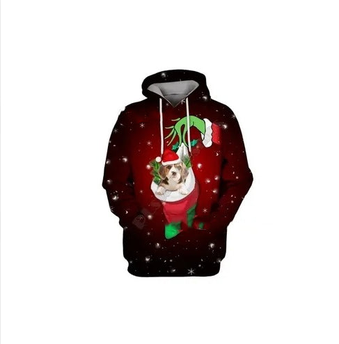 Festive Matching Christmas Hooded Pullover for Men & Women