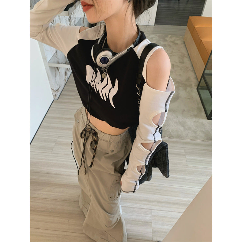 Off-Shoulder Cut-Out Spicy Girl Tee
