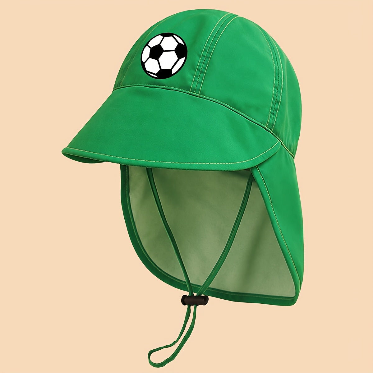 Children's Soccer Print Bucket Hat with Adjustable Strap