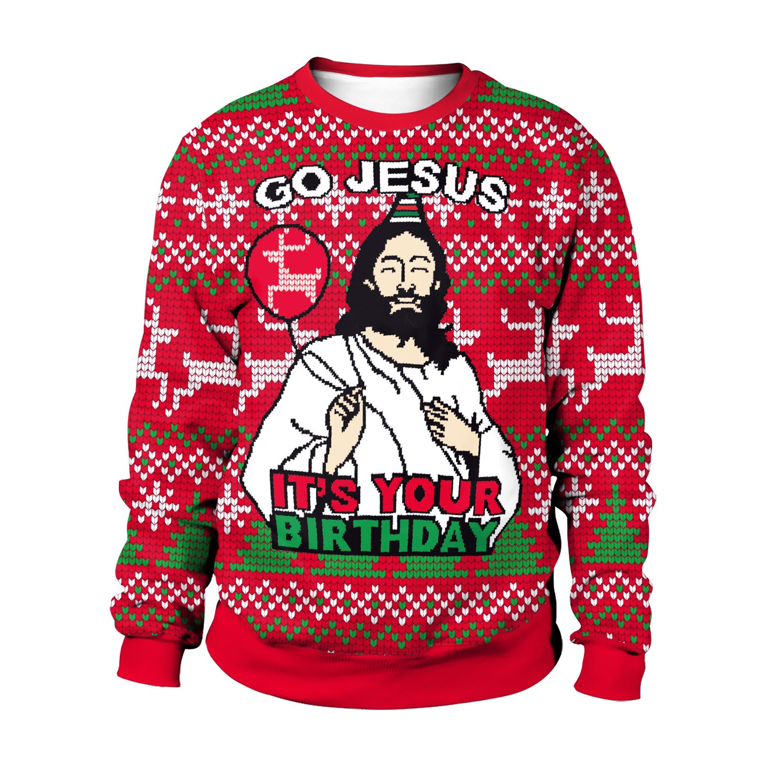 Festive 3D Christmas Couple Sweatshirt Holiday Matching Top