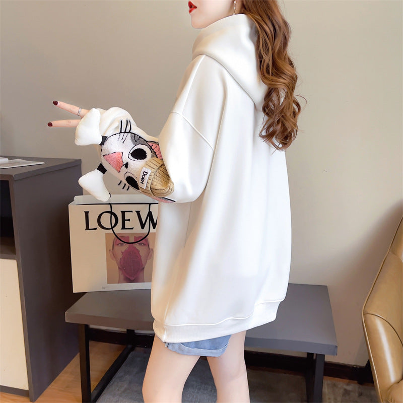 Korean Loose Plus Size Women's Sweatshirt