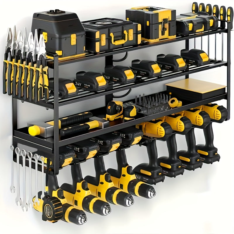 Power Tool Storage Rack, Tool And Storage Rack, Heavy-duty Metal Tool Rack, Electric Tool Storage Rack, Wall-mounted Drill Rack For Organization-New Year And Valentine'S Day Gifts, Fall Decorations...
