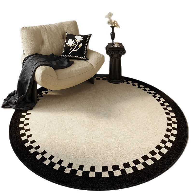 Round Vintage French-style Living Room Rug
