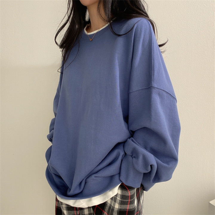 Women's Cozy Fleece-Lined Solid Color Hoodie