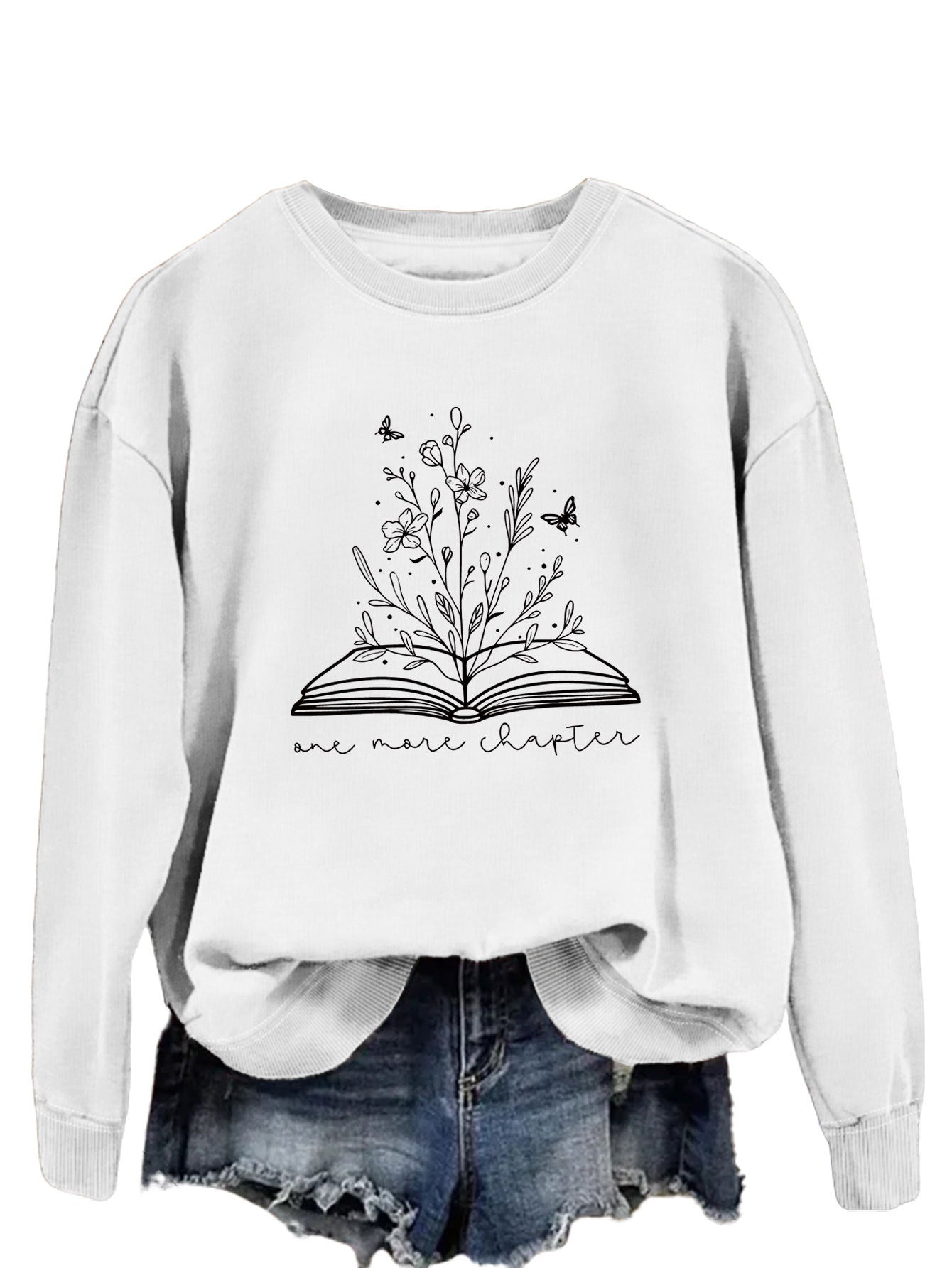 Casual Long Sleeve Letter Print Loose Sweatshirt
