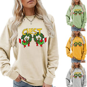 Women's Printed Long-Sleeve Cotton Hoodie