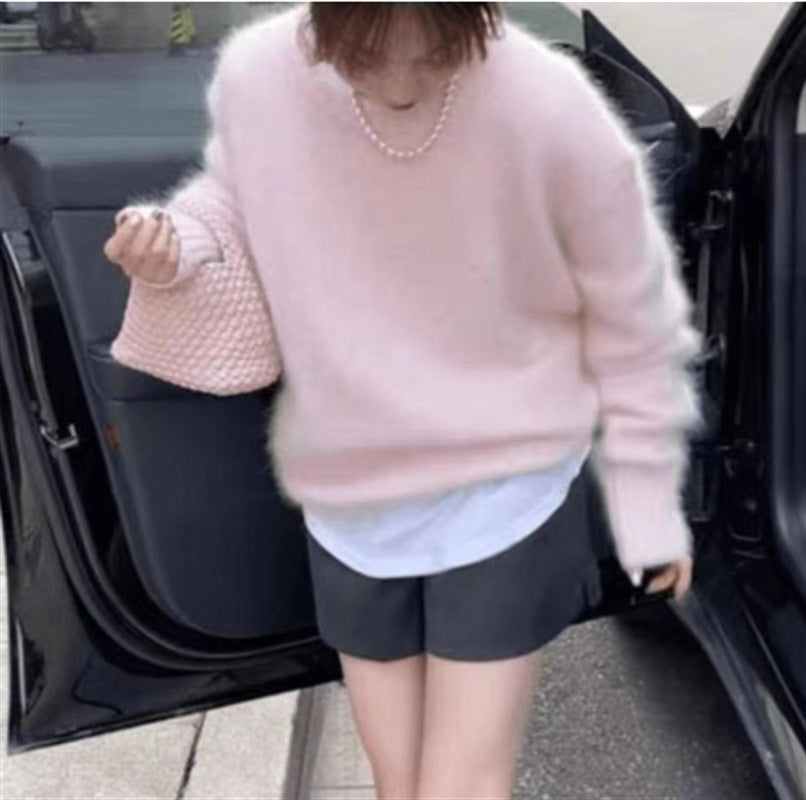 Mohair Lazy Loose Pullover Sweater