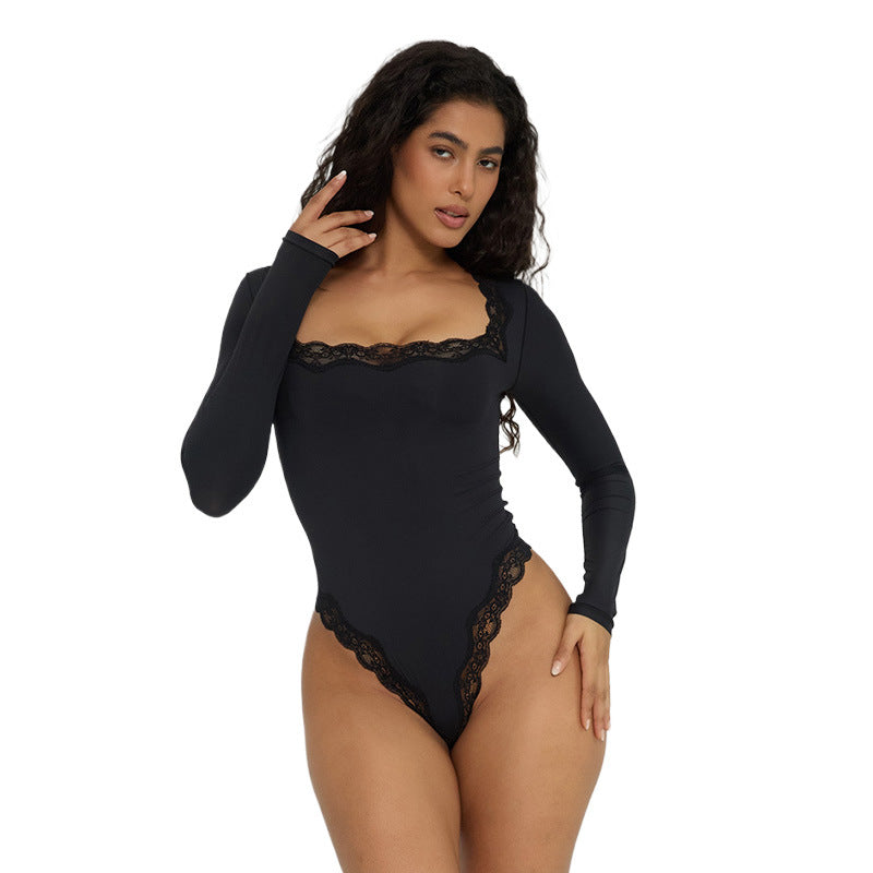 European And American-style Sexy Lace Slim-fit Yoga Jumpsuit