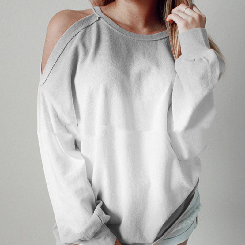 Gradient Long-Sleeve Casual Tee – Loose Fit, Vibrant Colors