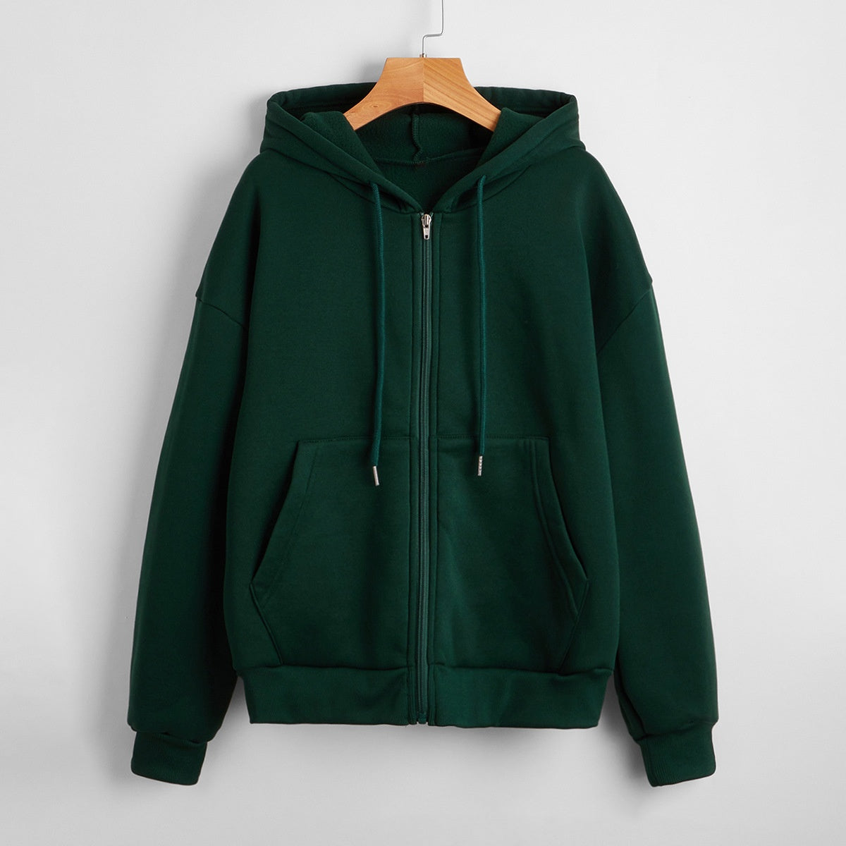 Women's Hooded Padded Zipper Coat Cozy Loose Winter Jacket