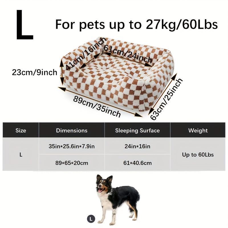2-in-1 Dog Bed & Cat Bed - All-season Pet Sofa With Non-slip Bottom, Soft Cushioned Interior - Heavy-duty Polyester Bed For Large, Medium, Small Dogs - Indoor/outdoor Use - Easy-clean Pet Bed For
