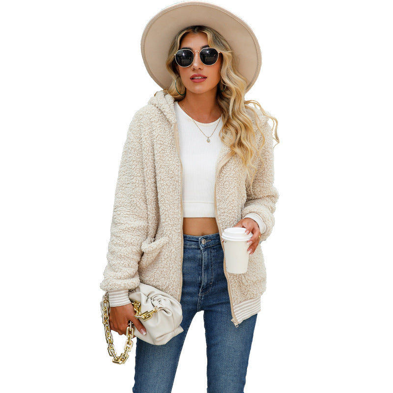 Women's Casual Hooded Long-Sleeve Jacket