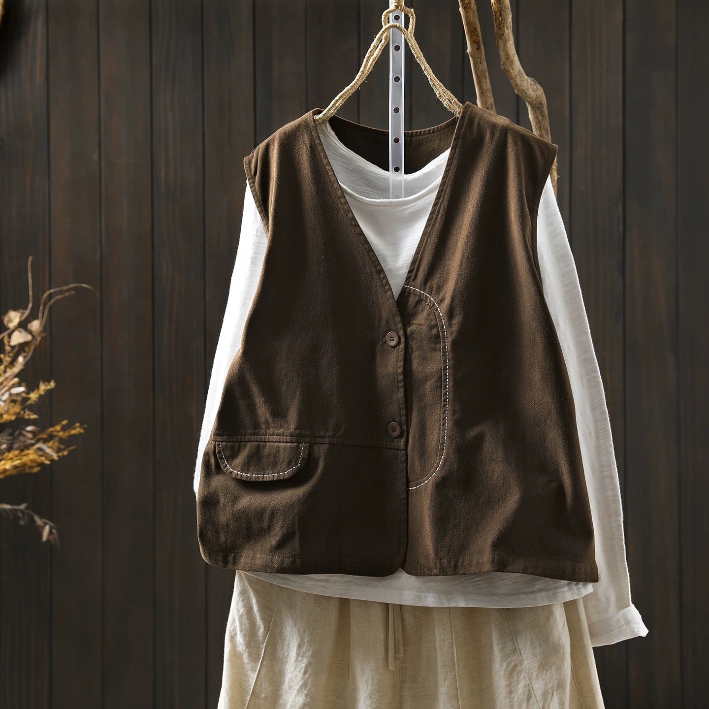 V-Neck Sleeveless Chic Women's Vest