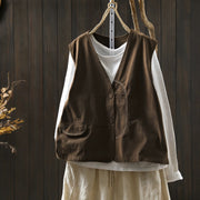 V-Neck Sleeveless Chic Women's Vest