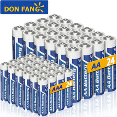 Set of 48 or 24 piece carbon zinc batteries for everyday devices