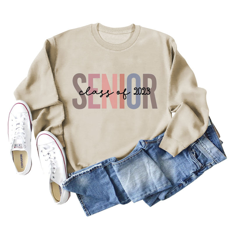Women's Letter Print Casual Long Sleeve Loose Sweater